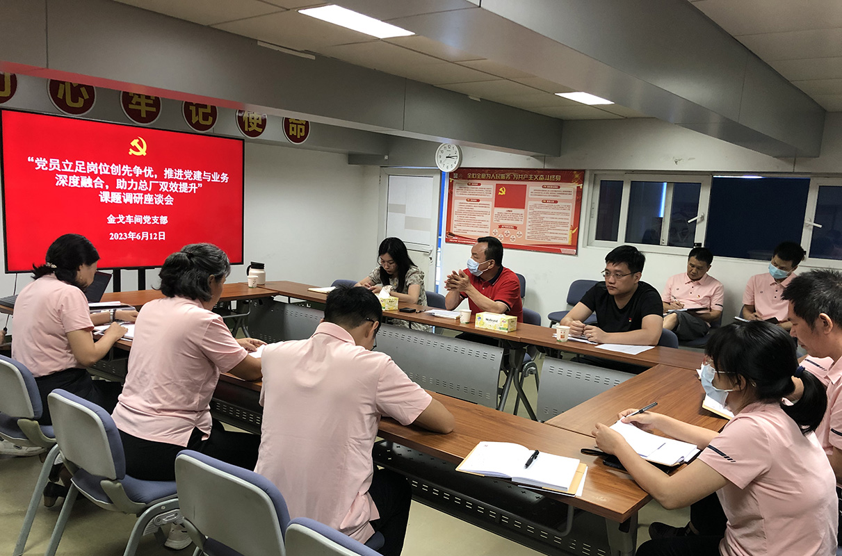 党建引领谱新篇，凝心聚力促发展——总厂党委书记许宜昌到金戈车间党支部发展调研座谈